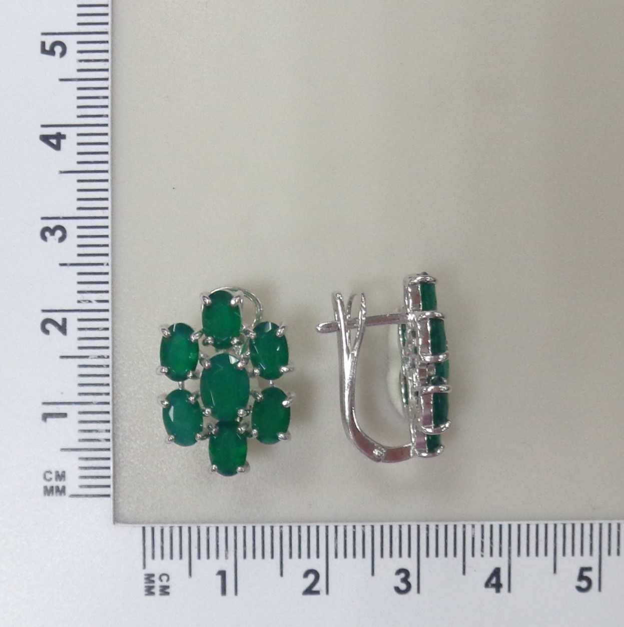 Серебряные серьги с агатами